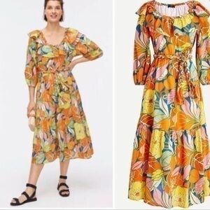 J. Crew NWT Mid-Century Modern Floral Dress